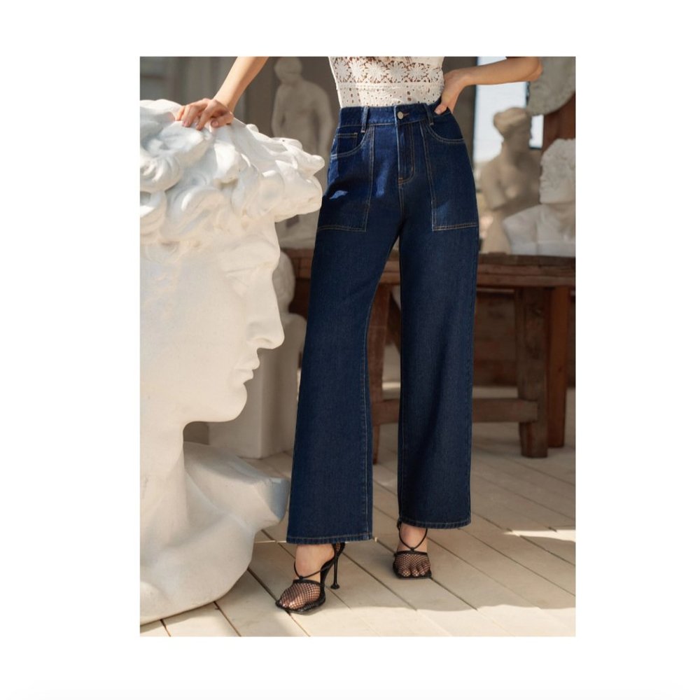 MOTF PREMIUM COTTON WIDE LEG JEANS (Never Used)